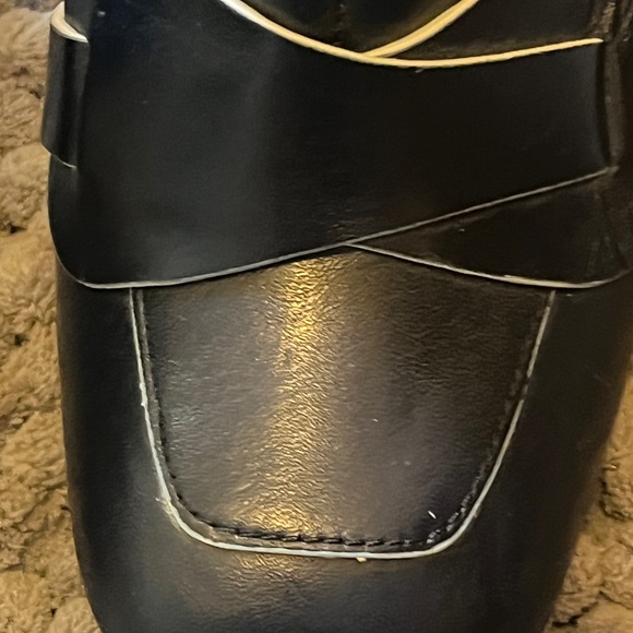 Tory Burch Navy Heeled Boots with white Accents - Picture 8 of 10